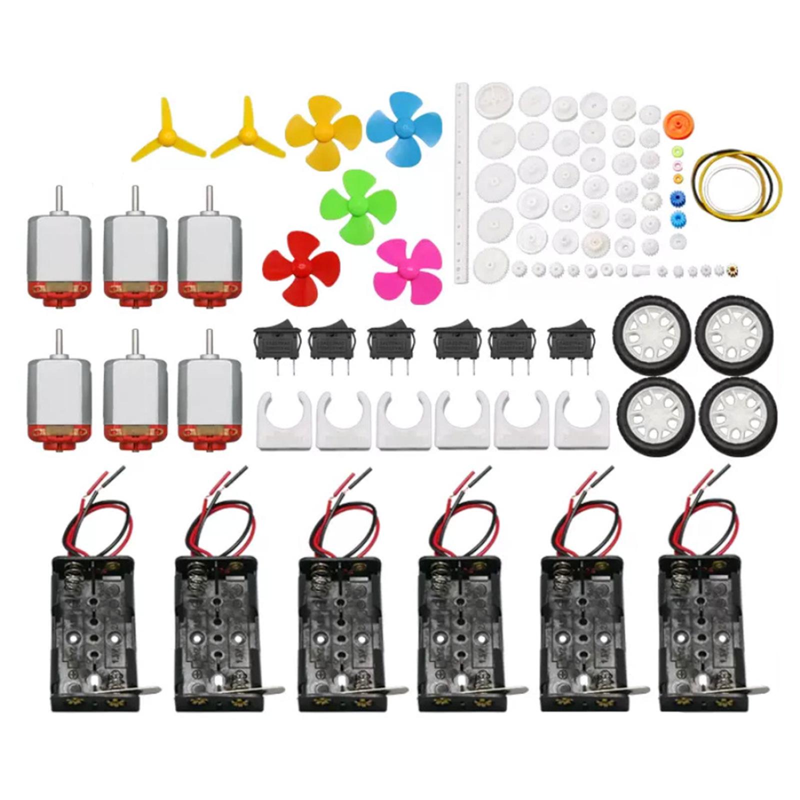 Набори двигунів постійного струму з аксесуарами для наукових проєктів DIY, включаючи тримач батареї, вимикач, пропелер та пластикові шестерні
Набори двигунів постійного струму з аксесуарами для наукових проєктів DIY, включаючи тримач батареї, вимикач, пропелер та пластикові шестерні