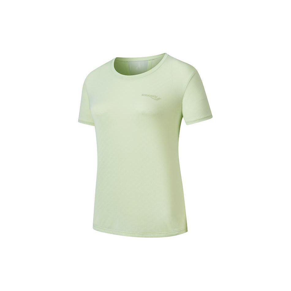 Saucony Logo Back Slit Design Round Neck Moisture Wicking Breathable Dopamine Short Sleeve T-Shirt Women T-Shirt Light-Green SC1249033B-GE35 M
Saucony Logo Back Slit Design Round Neck Moisture Wicking Breathable Dopamine Short Sleeve T-Shirt Women T-Shirt Light-Green SC1249033B-GE35 M