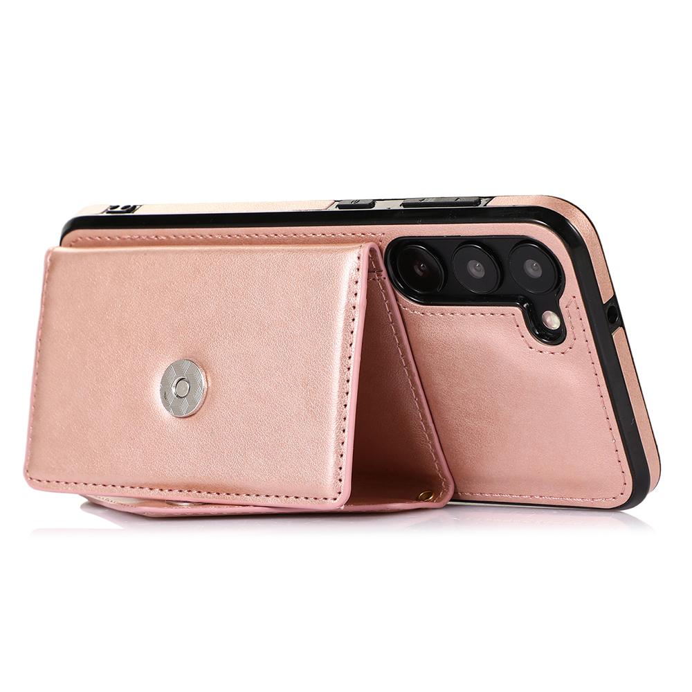 For Samsung Galaxy A56 5G Cell Phone Case Triangle Lid Card Bag Leather+TPU Cover with Long Strap Rose Gold
For Samsung Galaxy A56 5G Cell Phone Case Triangle Lid Card Bag Leather+TPU Cover with Long Strap Rose Gold