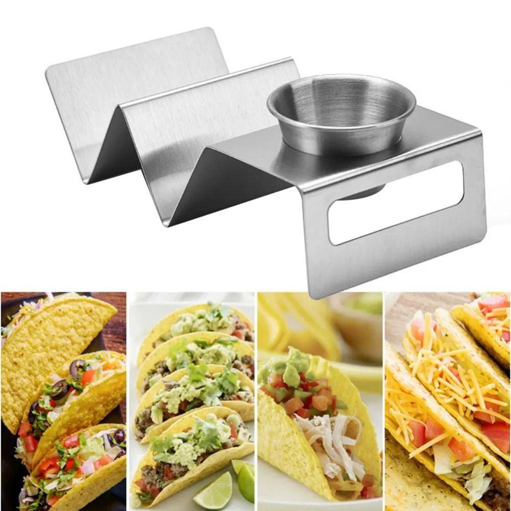 W-shaped Stainless Steel Taco Stand Sauce Cup Taco Display Tray Pancake Rack Restaurant 2 Grids
W-shaped Stainless Steel Taco Stand Sauce Cup Taco Display Tray Pancake Rack Restaurant 2 Grids