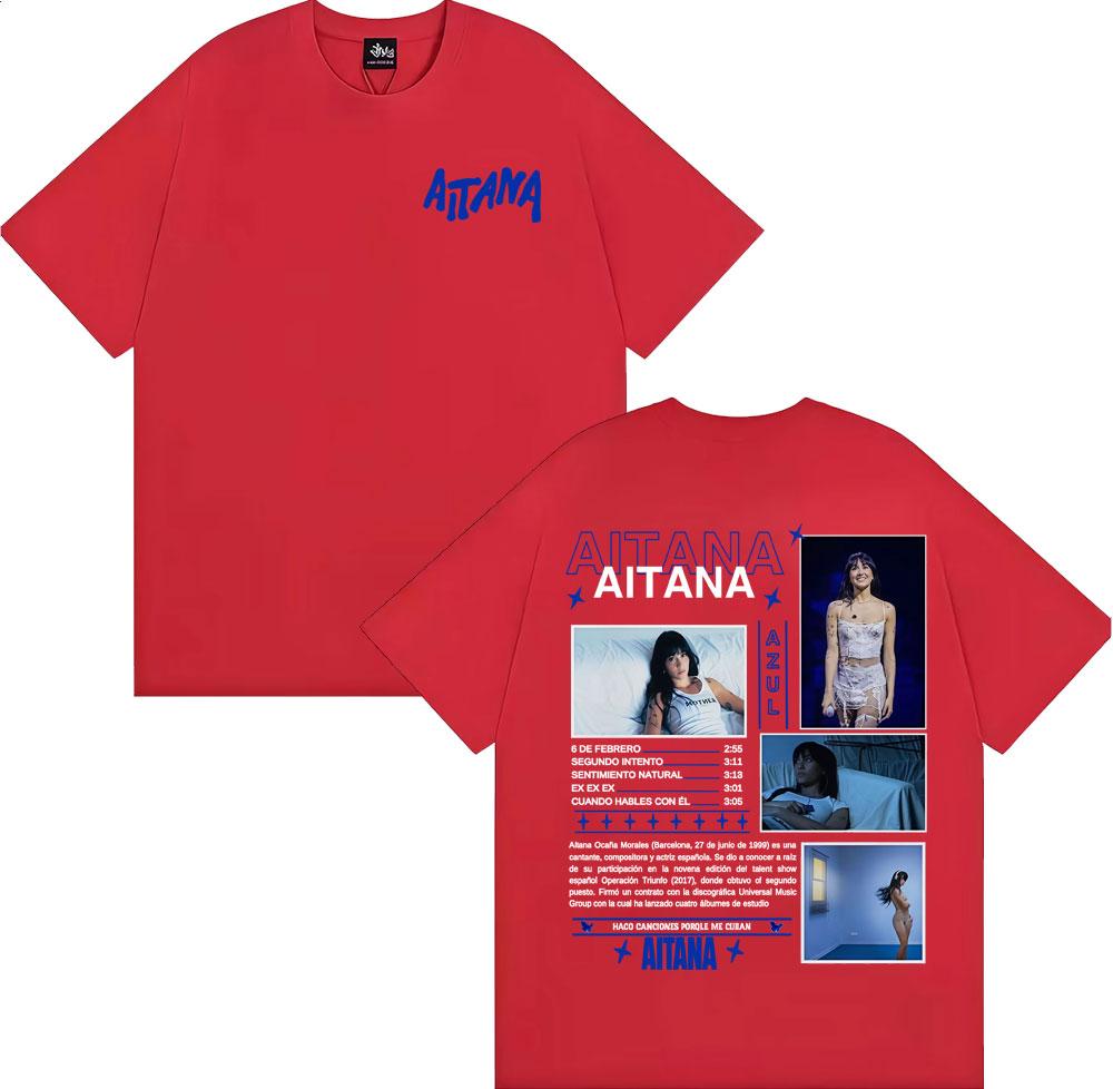 Singer Aitana Cuarto Azul Album Tour Cover Tshirts Unisex Fashion Trend High Street Tshirt Women Summer ONeck Cotton T Shirts S
Singer Aitana Cuarto Azul Album Tour Cover Tshirts Unisex Fashion Trend High Street Tshirt Women Summer ONeck Cotton T Shirts S