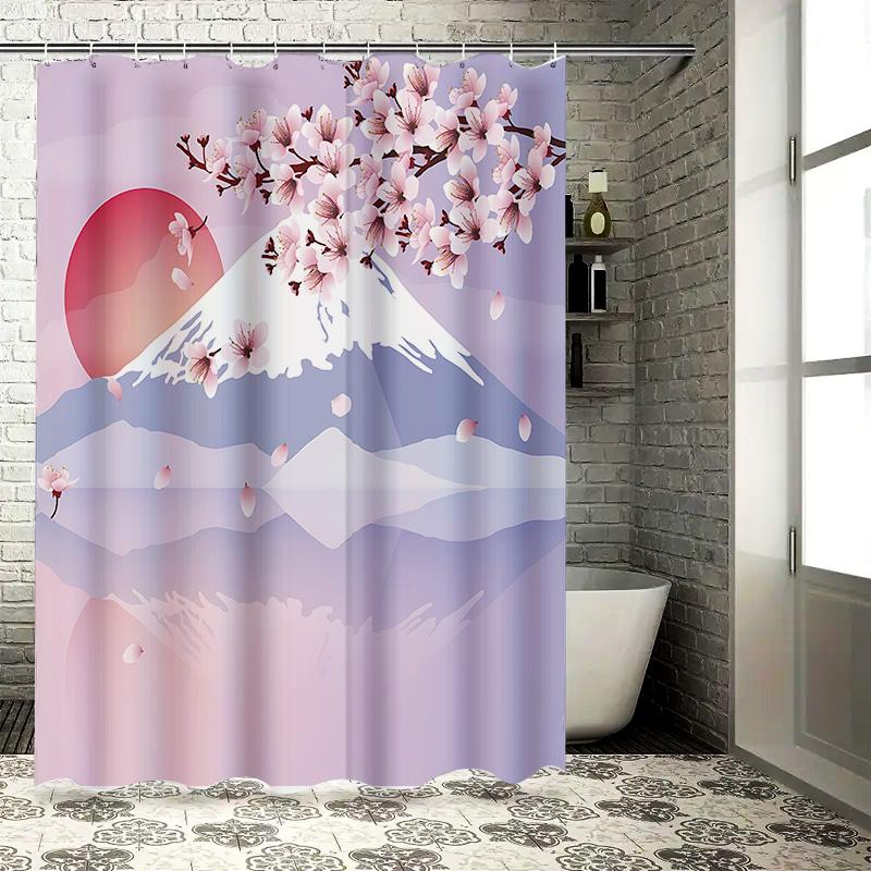 Japanese Cherry Blossoms Fuji Scenery Red Sun Design Waterproof Mildew Resistant Elevate Space Complimentary Hook Elevate Space W60H190(CM)-1 Pcs
Japanese Cherry Blossoms Fuji Scenery Red Sun Design Waterproof Mildew Resistant Elevate Space Complimentary Hook Elevate Space W60H190(CM)-1 Pcs