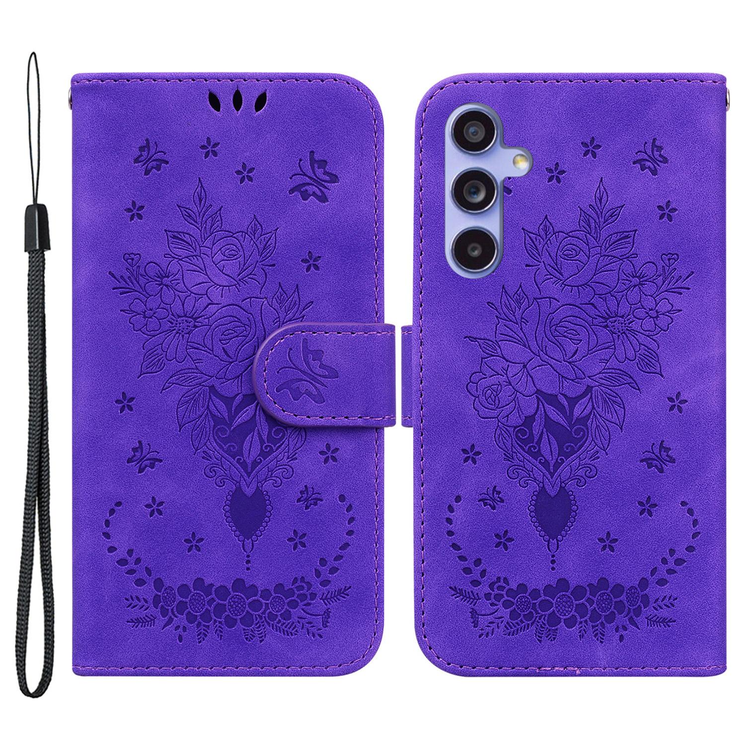 For Samsung Galaxy S23 FE Shockproof Wallet Case Rose Butterfly Imprinted Leather Stand Phone Cover Purple
For Samsung Galaxy S23 FE Shockproof Wallet Case Rose Butterfly Imprinted Leather Stand Phone Cover Purple
