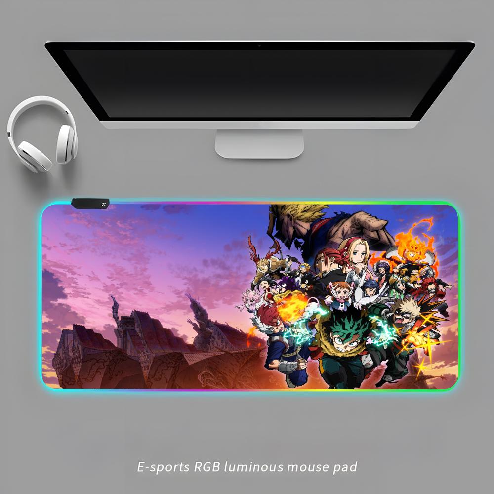 Hot Anime My Hero Academy Mouse Pad RGB Gaming Mouse Pad Desk Mat HD Gamer Large LED Light XXL MousePads RGB600x300x3mm
Hot Anime My Hero Academy Mouse Pad RGB Gaming Mouse Pad Desk Mat HD Gamer Large LED Light XXL MousePads RGB600x300x3mm