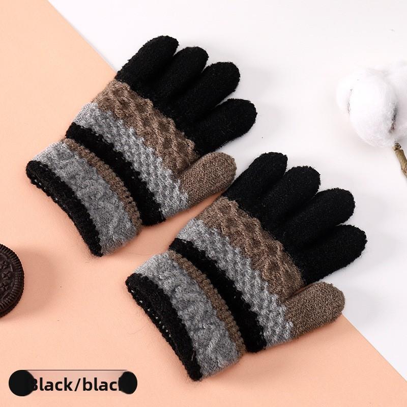 Toddler Gloves for Autumn & Winter: Cute Striped Finger-Separated Warm Knitted Gloves for Kindergarten Kids чорний
Toddler Gloves for Autumn & Winter: Cute Striped Finger-Separated Warm Knitted Gloves for Kindergarten Kids чорний