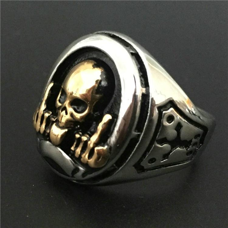Fashionable Personalized Punk Retro Compared To Middle Finger Skull Mens Two Color Ring No. 7
Fashionable Personalized Punk Retro Compared To Middle Finger Skull Mens Two Color Ring No. 7