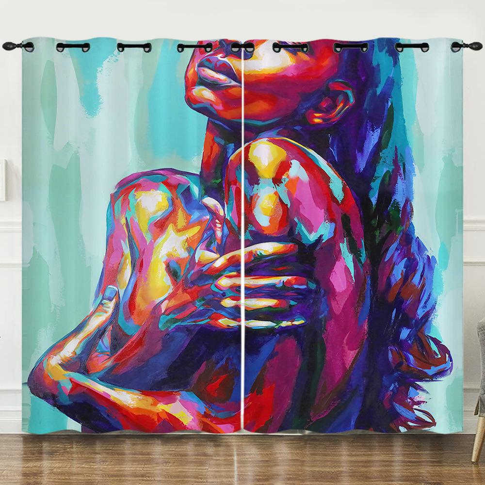 Portrait Painting Art Style 3D Digital Printing High Density Blackout Curtain 140*100
Portrait Painting Art Style 3D Digital Printing High Density Blackout Curtain 140*100