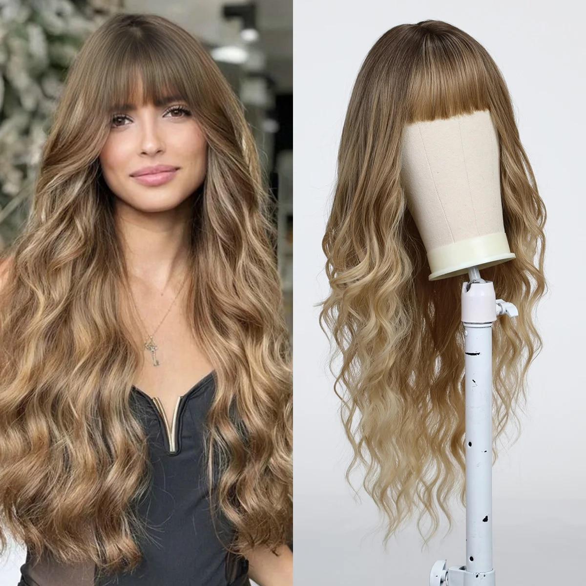 БЛОНДИНЫЙ ЕДИНОРОГ Длинные волнистые вьющиеся парики Светло-золотисто-коричневый синтетический парик с челкой для женщин Ежедневный косплей Парики из термостойкого волокна
БЛОНДИНЫЙ ЕДИНОРОГ Длинные волнистые вьющиеся парики Светло-золотисто-коричневый синтетический парик с челкой для женщин Ежедневный косплей Парики из термостойкого волокна