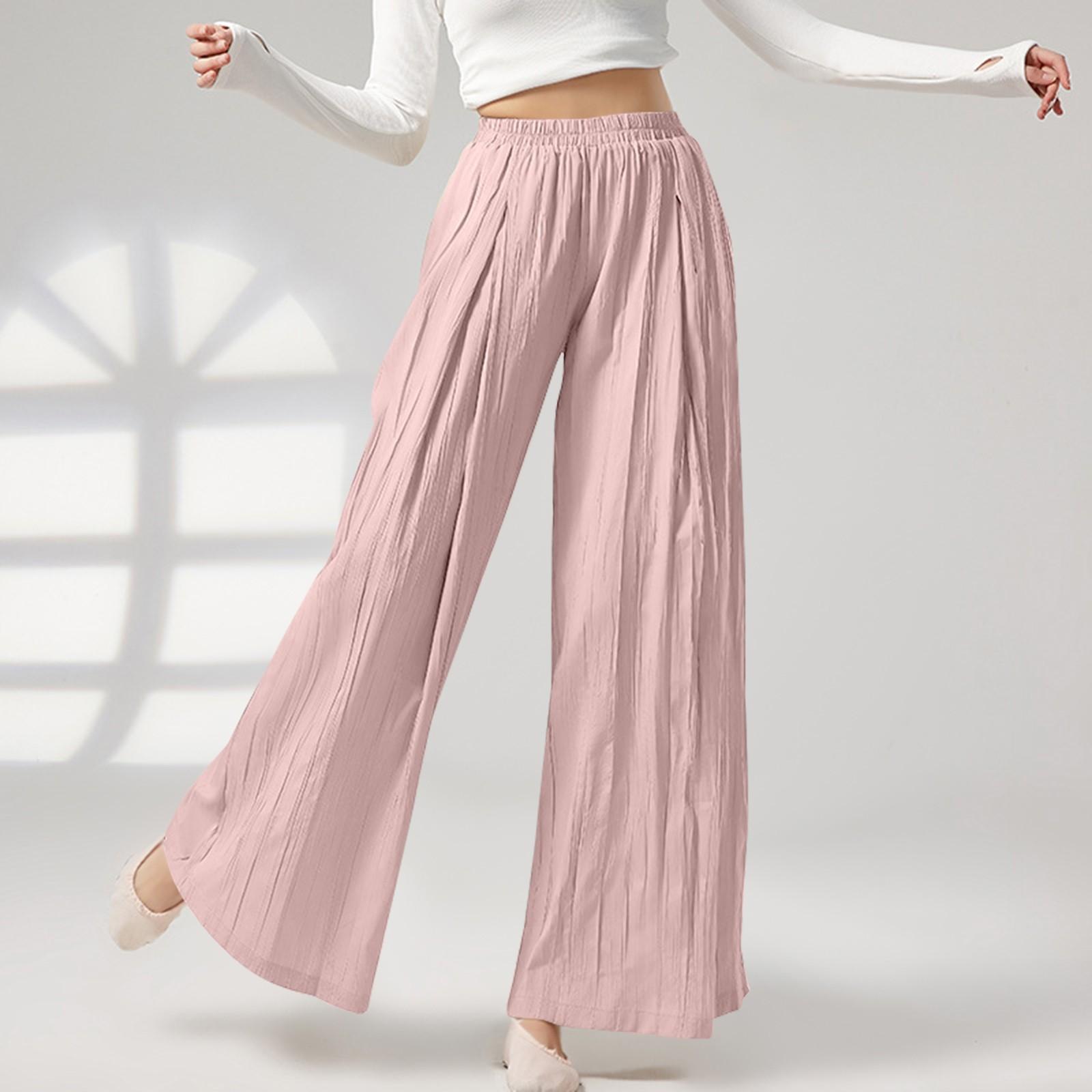 Женские свободные повседневные пляжные брюки с высокой талией и широкими штанинами XL розовый
Женские свободные повседневные пляжные брюки с высокой талией и широкими штанинами XL розовый