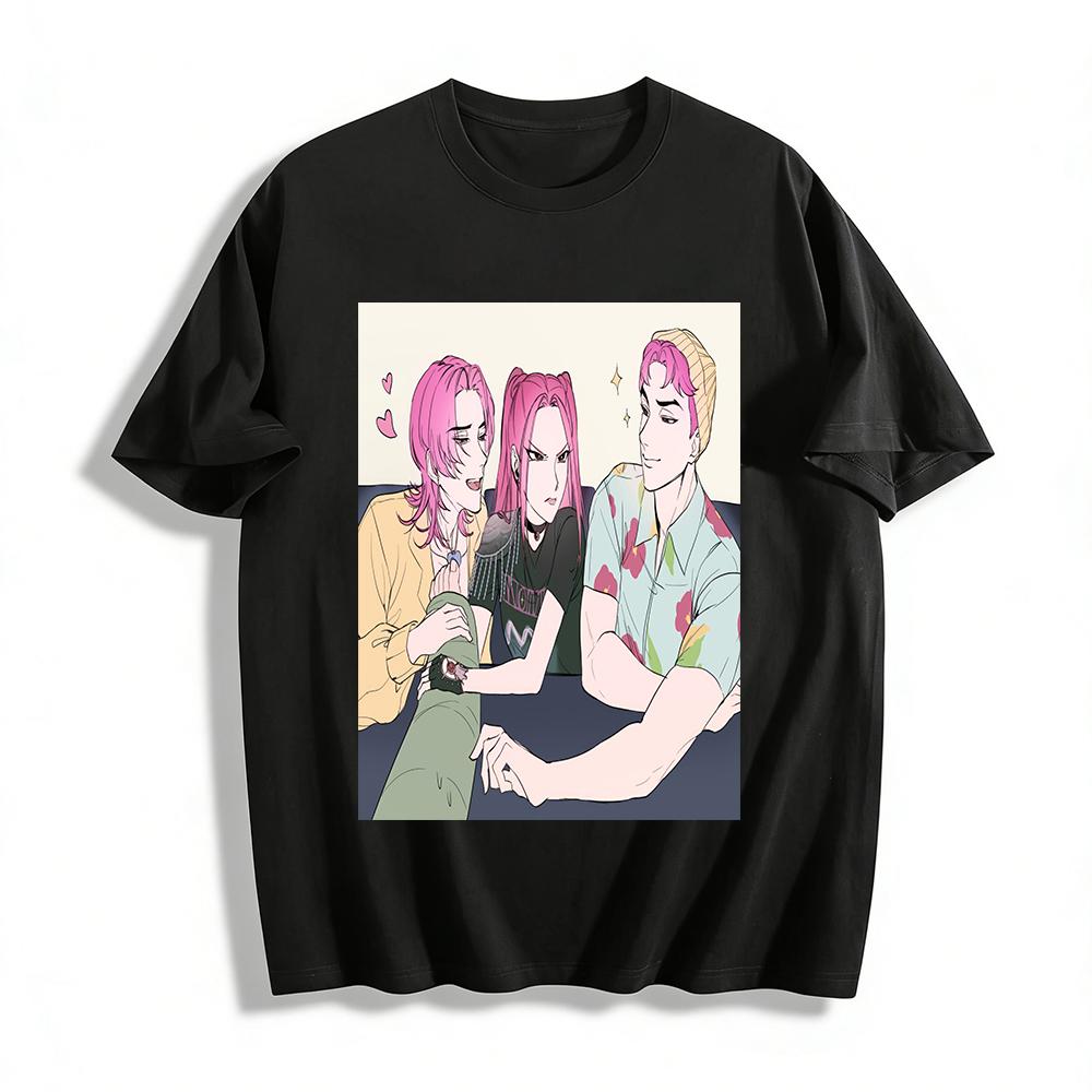 Fun Pink-haired Trio Print Casual T-shirt Trendy Anime Style Loose Breathable Daily Wear Top Pure cotton T-shirt XXS
Fun Pink-haired Trio Print Casual T-shirt Trendy Anime Style Loose Breathable Daily Wear Top Pure cotton T-shirt XXS