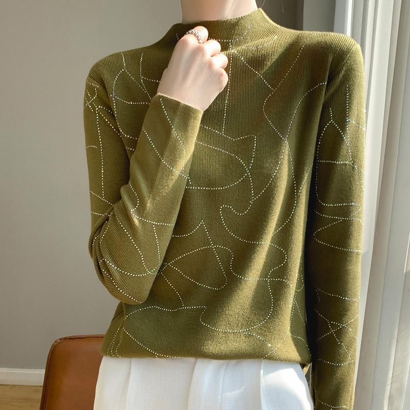 GMXIA Длинный рукав трикотажная нижняя рубашка женская полувысокий ворот свитер тонкий теплый внутренний свитер симпатичный топ XXL зелёный
GMXIA Длинный рукав трикотажная нижняя рубашка женская полувысокий ворот свитер тонкий теплый внутренний свитер симпатичный топ XXL зелёный