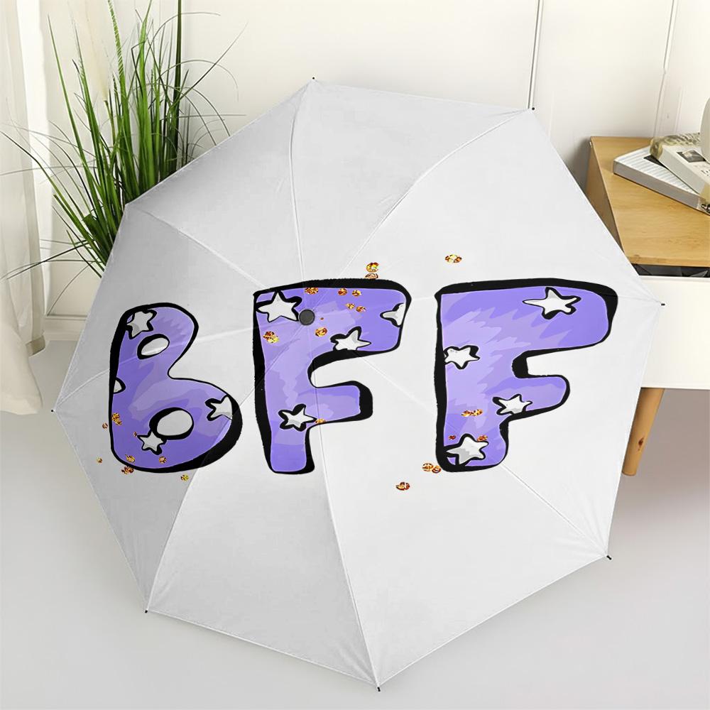 Purple BFF Star & Cookie Print Automatic Tri-Fold Umbrella, Waterproof Anti-UV Windproof Compact Travel Umbrella, Best Friends (as the picture,Iron&8K)
Purple BFF Star & Cookie Print Automatic Tri-Fold Umbrella, Waterproof Anti-UV Windproof Compact Travel Umbrella, Best Friends (as the picture,Iron&8K)
