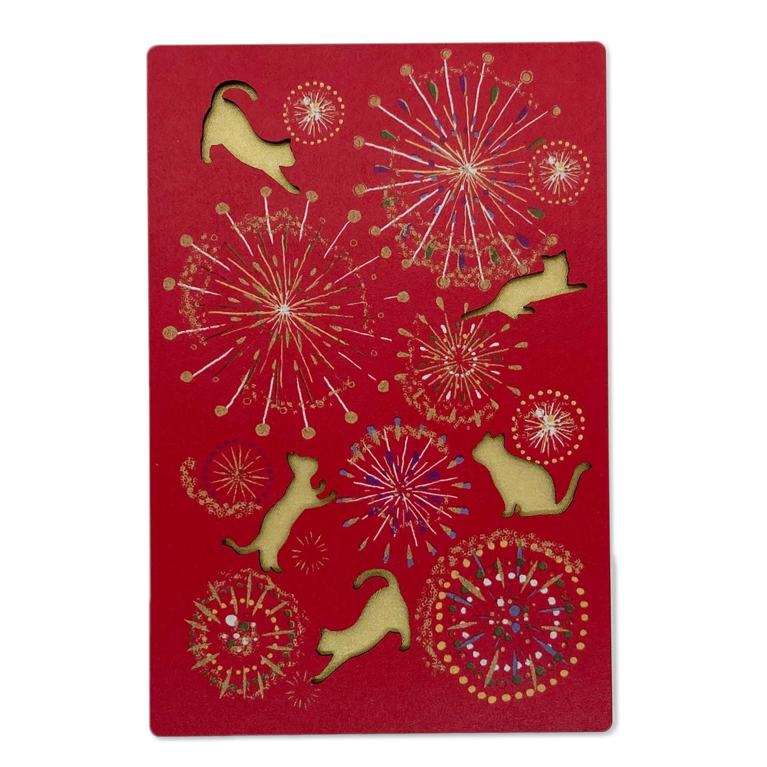 (Styleneo) Large Goshuincho (Stamp Book), 180 x 120mm, Laser-Cut, Castle Stamp Book, Wood (Engraved, Fireworks and Cat Design, Red)
(Styleneo) Large Goshuincho (Stamp Book), 180 x 120mm, Laser-Cut, Castle Stamp Book, Wood (Engraved, Fireworks and Cat Design, Red)