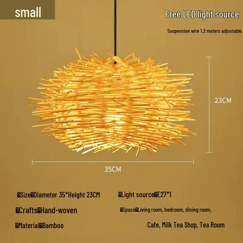 Japanese-Style Rattan Pendant Lamp: Retro Straw Hat Design for Restaurants and Hotels 35CM Natural
Japanese-Style Rattan Pendant Lamp: Retro Straw Hat Design for Restaurants and Hotels 35CM Natural