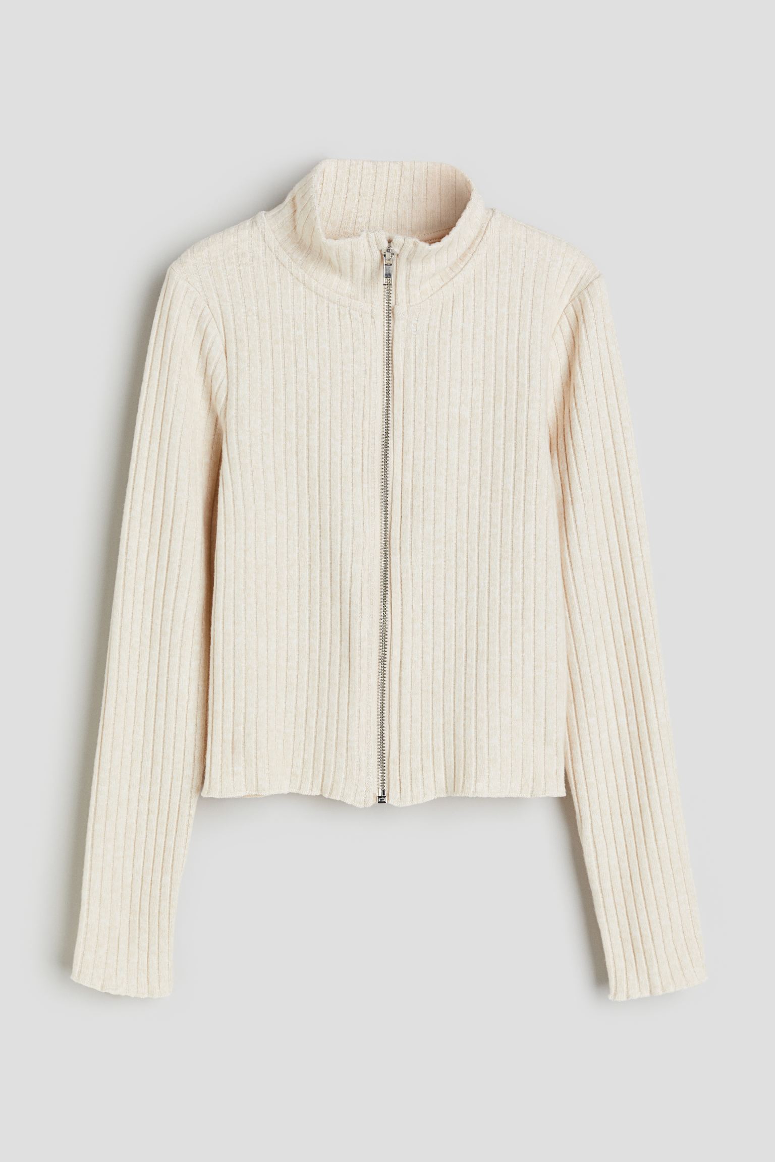 Кардиган в рубчик на молнии
Кардиган в рубчик на молнии