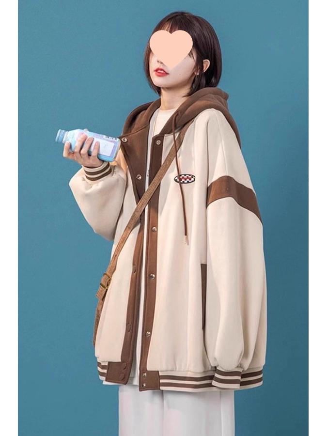 2025 Girls Fleece-Lined Baseball Jacket - Fake Two-Piece Design for Autumn/Winter Spandex
2025 Girls Fleece-Lined Baseball Jacket - Fake Two-Piece Design for Autumn/Winter Spandex