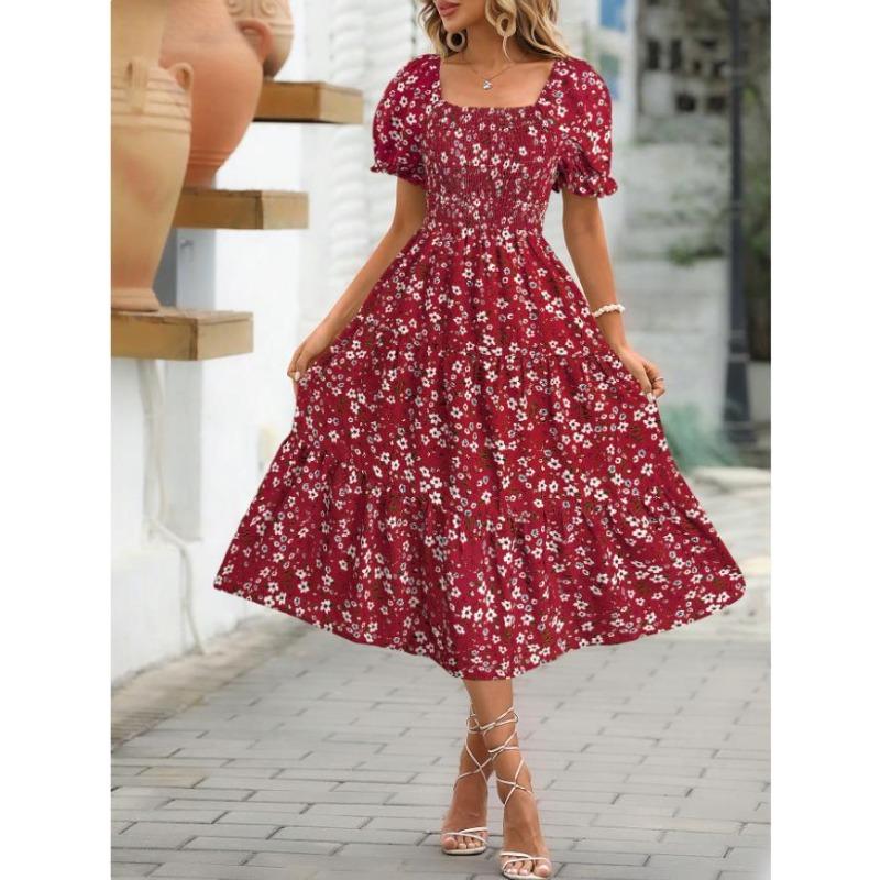 women s Ditsy Floral Square Neck Puff Sleeve Tiered Midi Dress Casual Summer Sundress 3XL
women s Ditsy Floral Square Neck Puff Sleeve Tiered Midi Dress Casual Summer Sundress 3XL