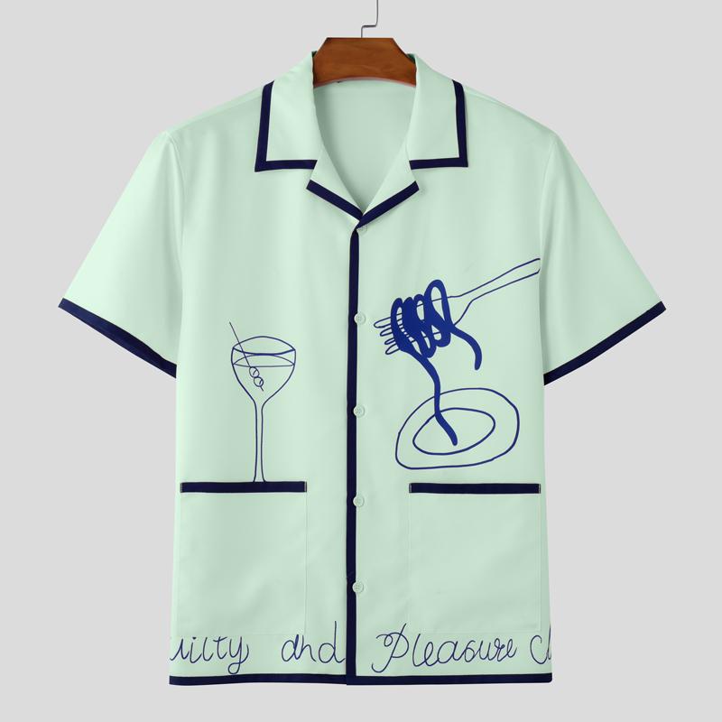 INCERUN Men Summer Short Sleeve Stitching Print Casual Beach Holiday Shirts 3XL зелёный
INCERUN Men Summer Short Sleeve Stitching Print Casual Beach Holiday Shirts 3XL зелёный