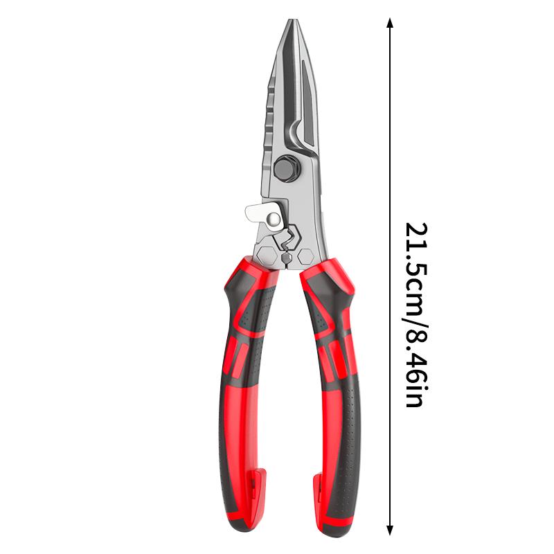 Heavy Duty Multifunctional Electrician Scissors Crimping Wire Cutter with Wrench for Metal Sheet Cable Cutting
Heavy Duty Multifunctional Electrician Scissors Crimping Wire Cutter with Wrench for Metal Sheet Cable Cutting
