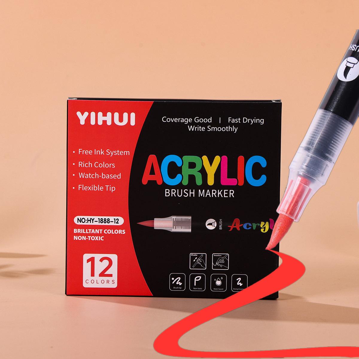 12/24/36/48/60 Colors Acrylic Paint Pens Markers Brush Tip Acrylic Markers Set Paint Pens for Wood Fabric Canvas Glass Canvas
12/24/36/48/60 Colors Acrylic Paint Pens Markers Brush Tip Acrylic Markers Set Paint Pens for Wood Fabric Canvas Glass Canvas