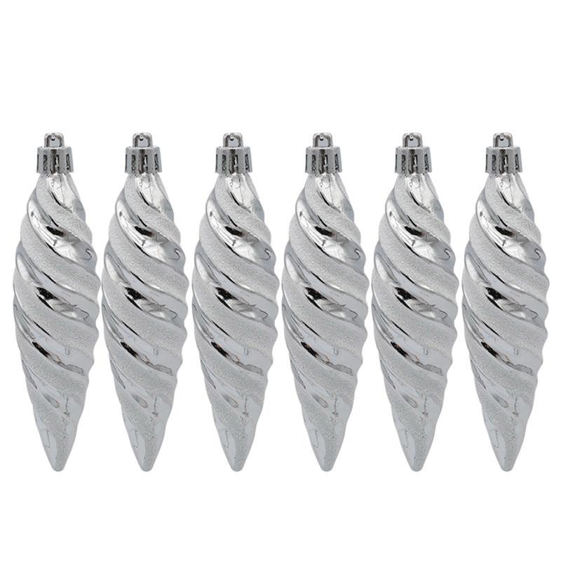 Lovely Set of 6 Shatterproof Christmas Spirals Ball Decorations Ornaments for Holiday Party серебряный
Lovely Set of 6 Shatterproof Christmas Spirals Ball Decorations Ornaments for Holiday Party серебряный