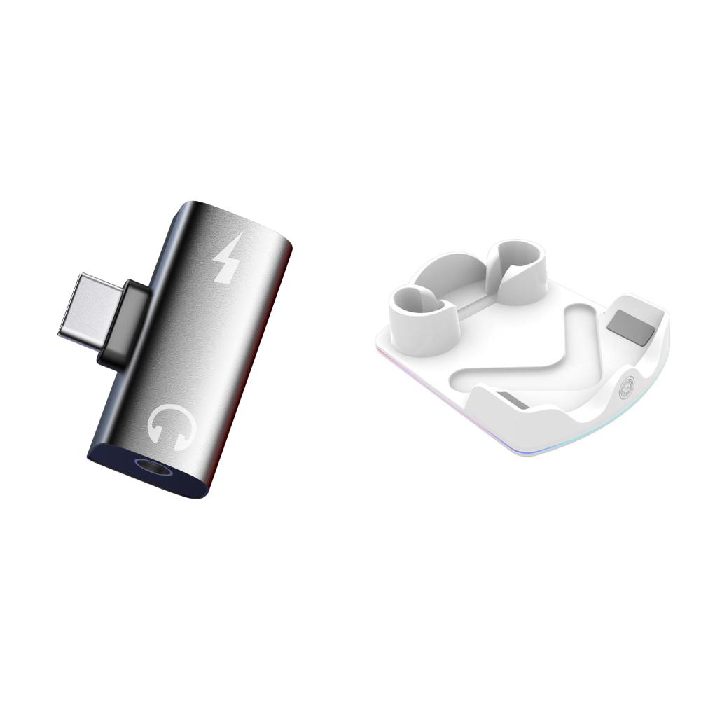 2 в 1 USB C на 3,5 мм наушники и PD 30 Вт зарядное устройство адаптер для Meta Quest 3S
2 в 1 USB C на 3,5 мм наушники и PD 30 Вт зарядное устройство адаптер для Meta Quest 3S