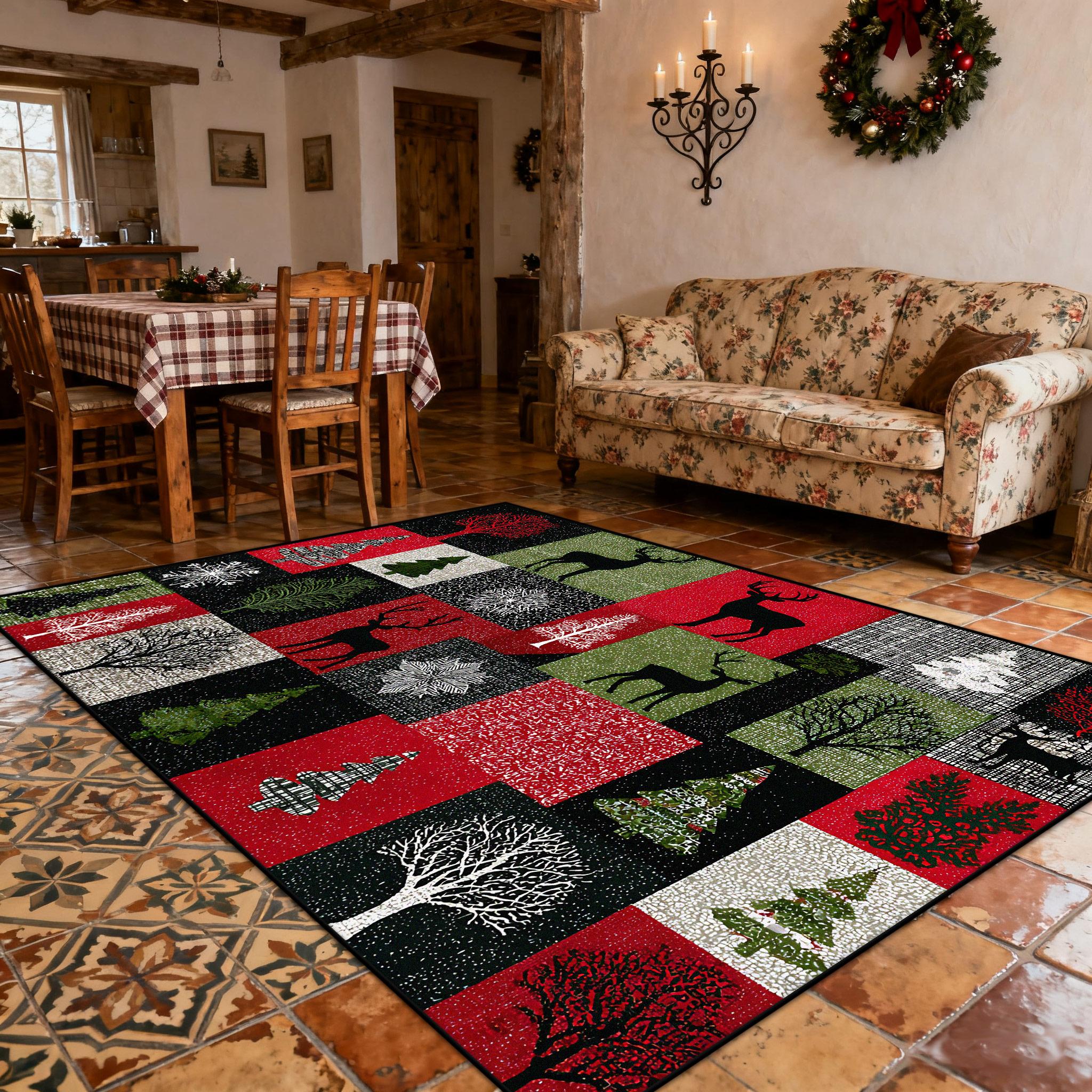 Bohemian Christmas Reindeer Fluffy Living Room Rug Decoration Home Washable Soft Carpet Geometry Large Area Non-slip Floor Mats 60x90cm
Bohemian Christmas Reindeer Fluffy Living Room Rug Decoration Home Washable Soft Carpet Geometry Large Area Non-slip Floor Mats 60x90cm
