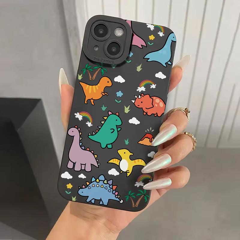 Cartoon Dinosaur Colorful Floral Phone Case For iPhone 16 15 13 12 11 14 Pro Max 16E 12 Mini XR XS X 7 8Plus SE2 Soft Cover iPhone 16 E
Cartoon Dinosaur Colorful Floral Phone Case For iPhone 16 15 13 12 11 14 Pro Max 16E 12 Mini XR XS X 7 8Plus SE2 Soft Cover iPhone 16 E
