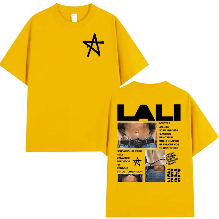 Summer Singer Lali Esposito Tour Album Merch Graphic T Shirts Men Women Hip Hop Cotton Short Sleeve T-shirt Y2k Streetwear S
Summer Singer Lali Esposito Tour Album Merch Graphic T Shirts Men Women Hip Hop Cotton Short Sleeve T-shirt Y2k Streetwear S
