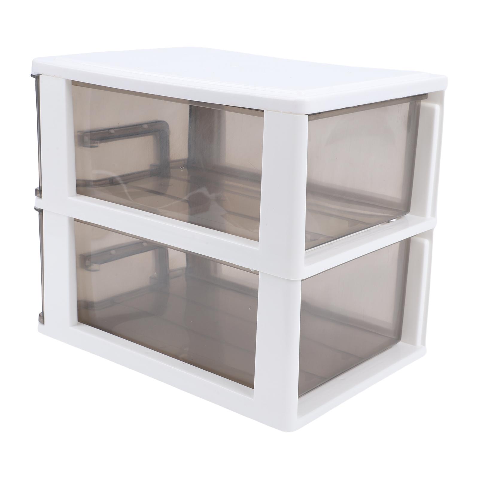 Desk with 2 Drawers Plastic Stackable Transparent Desktop Stationary Storage Box for Home Dorm
Desk with 2 Drawers Plastic Stackable Transparent Desktop Stationary Storage Box for Home Dorm