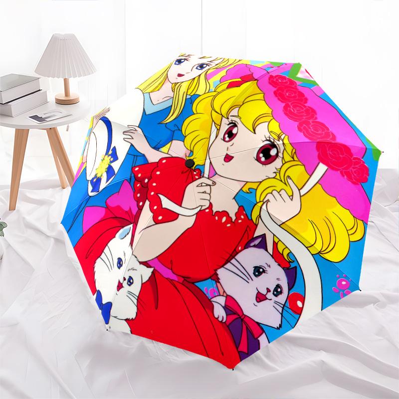 Candy Candy pattern, automatic folding umbrella, portable and foldable design, 8 ribs, a Christmas or birthday gift.
Candy Candy pattern, automatic folding umbrella, portable and foldable design, 8 ribs, a Christmas or birthday gift.