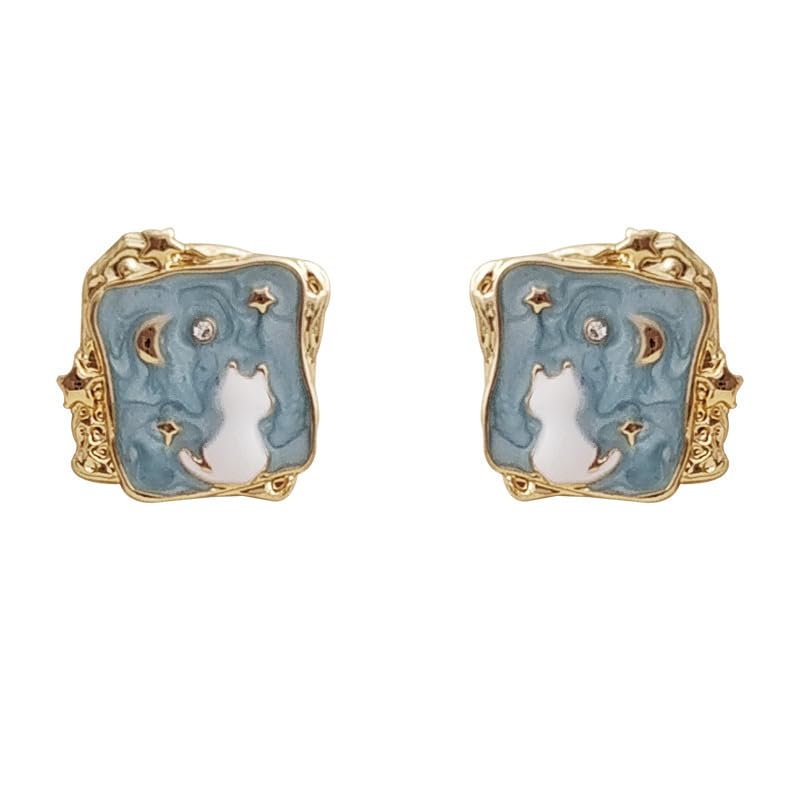 Suenos earrings cat piercing blue earrings individuality charm cute style design Unique Comfortable to wear durability accessories Fashionable ladies
Suenos earrings cat piercing blue earrings individuality charm cute style design Unique Comfortable to wear durability accessories Fashionable ladies