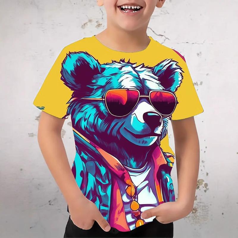 Boys T-shirt 3D Printed with Tyrannosaurus Rex Fashion Trend Print Short Sleeved Round Neck Summer Quick Drying Shirt 110cm
Boys T-shirt 3D Printed with Tyrannosaurus Rex Fashion Trend Print Short Sleeved Round Neck Summer Quick Drying Shirt 110cm