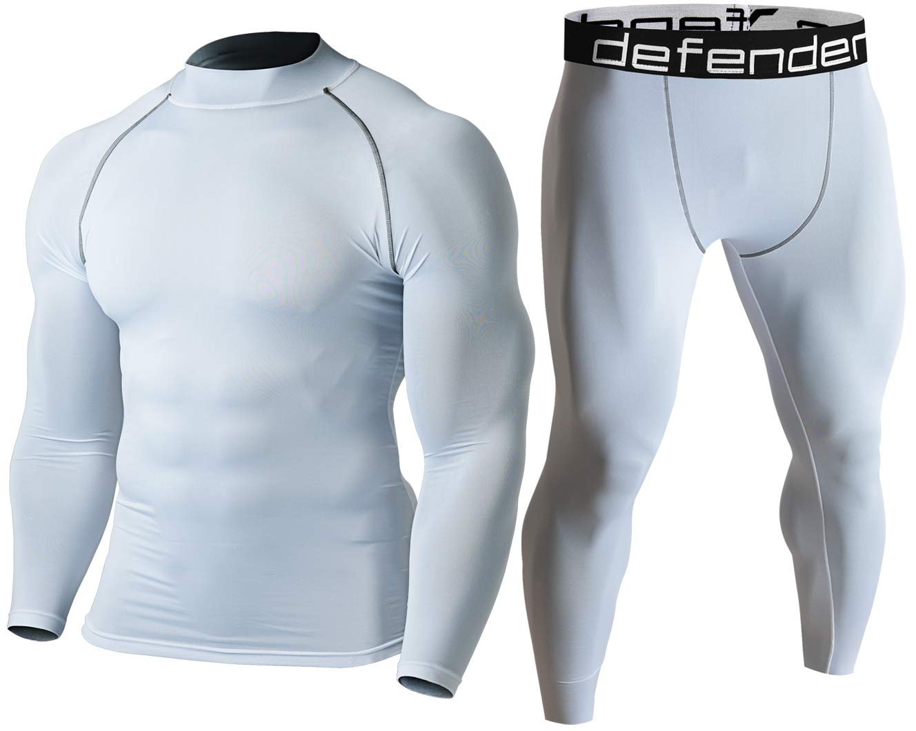 Defender Sports Long Sleeve Turtleneck Tights Compression Underwear Brushed Material Top and Bottom Set Training Muscle Supporter Running Jogging
Defender Sports Long Sleeve Turtleneck Tights Compression Underwear Brushed Material Top and Bottom Set Training Muscle Supporter Running Jogging