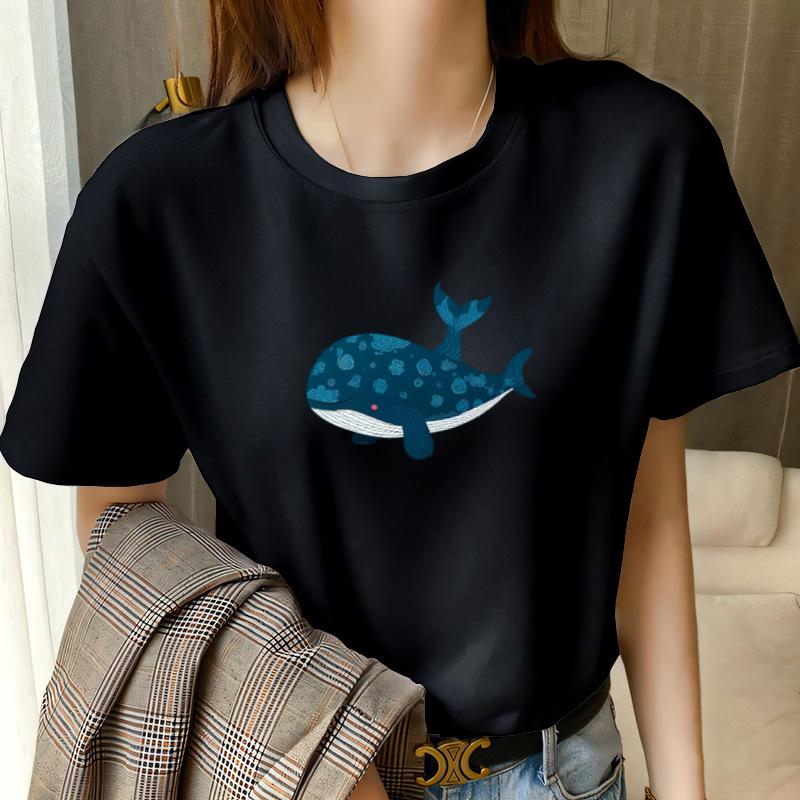 Summer 2025 Fun Whale Print Short Sleeve Women s Design Loose Large Size Skinny Cotton Top White T-Shirt 3XL
Summer 2025 Fun Whale Print Short Sleeve Women s Design Loose Large Size Skinny Cotton Top White T-Shirt 3XL