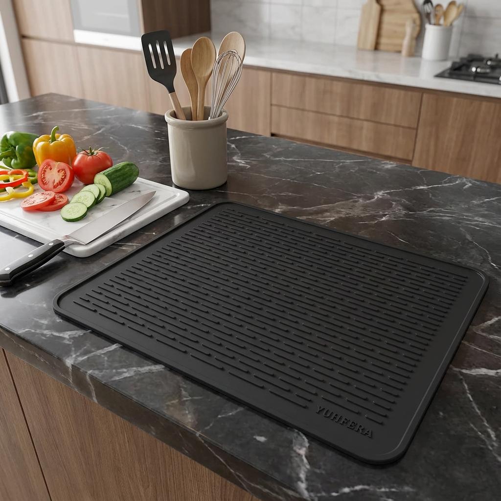 Silicone Drying Mat, Prevents Mold & Organizes Sponges. 24x20x2cm, Easy Rinse, Hygienic 70 50cm чорний
Silicone Drying Mat, Prevents Mold & Organizes Sponges. 24x20x2cm, Easy Rinse, Hygienic 70 50cm чорний