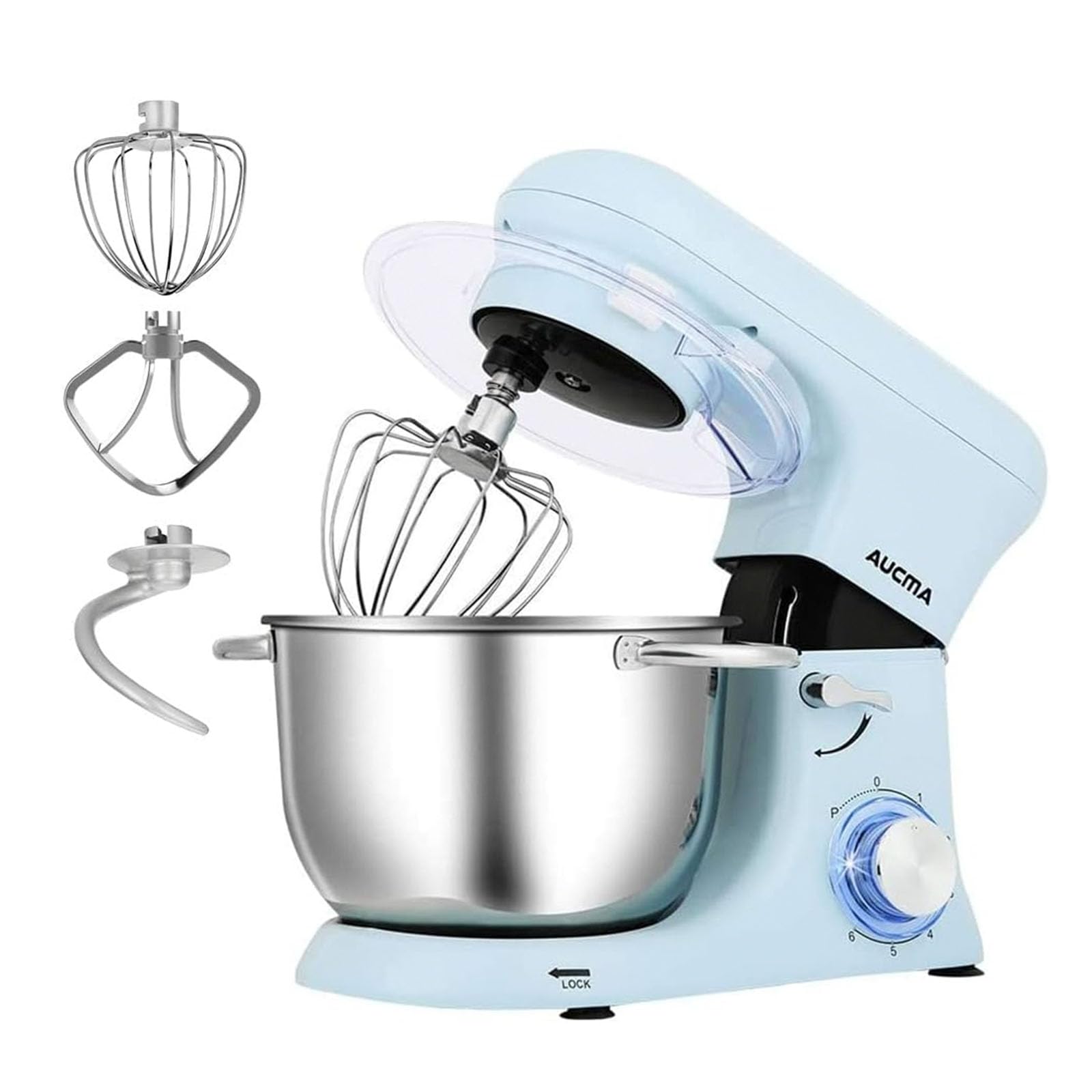 Aucma Stand Large 3 Types of Low 6 Dough Dough Багатофункціональний харчовий настільний комерційний міксер Міксер, місткість 4,5 л, насадки, шум, регулювання,
Aucma Stand Large 3 Types of Low 6 Dough Dough Багатофункціональний харчовий настільний комерційний міксер Міксер, місткість 4,5 л, насадки, шум, регулювання,