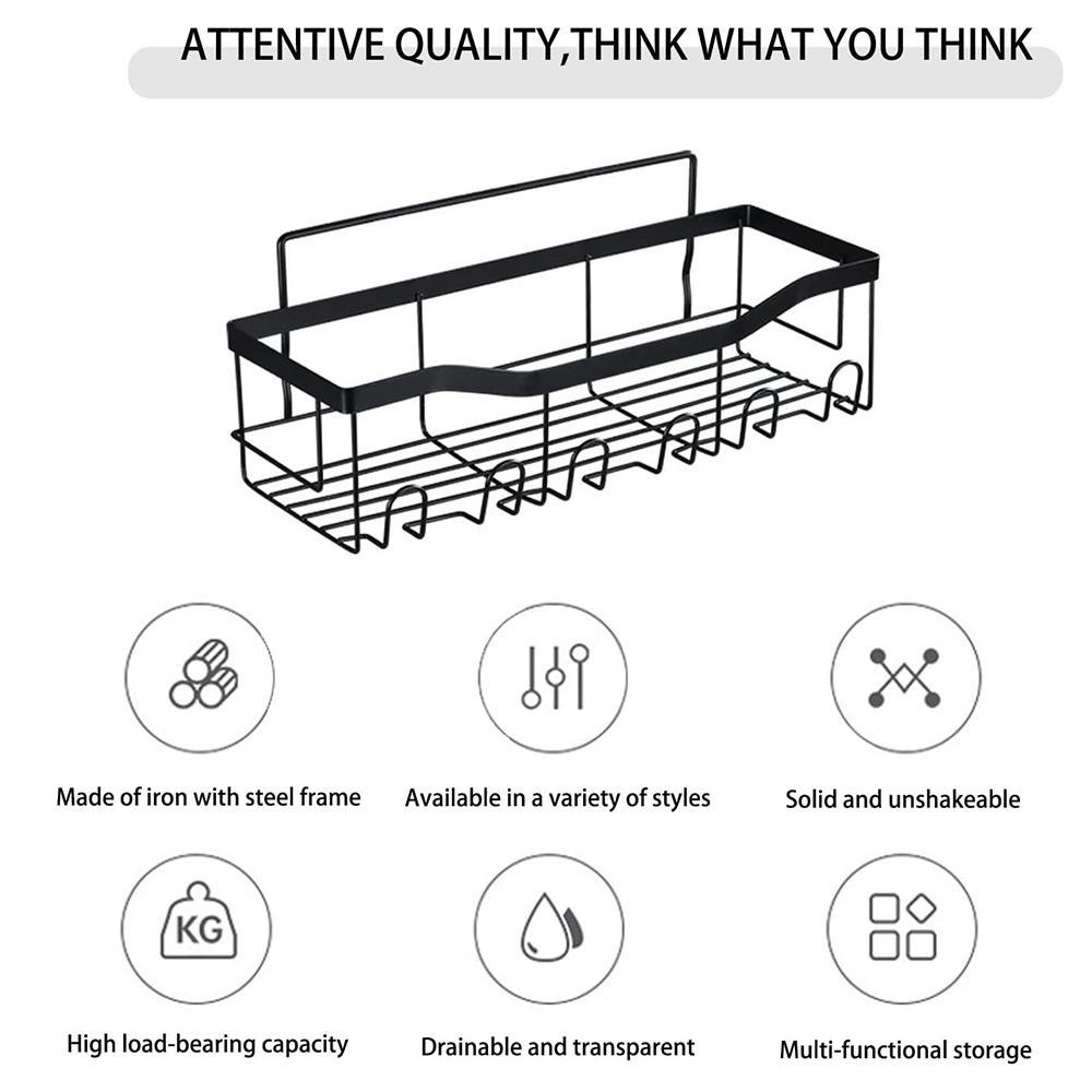 4Pcs/Set 6-Hook Style Punch-Free Carbon Steel Storage Basket Bathroom Draining Organization Rack Type A
4Pcs/Set 6-Hook Style Punch-Free Carbon Steel Storage Basket Bathroom Draining Organization Rack Type A