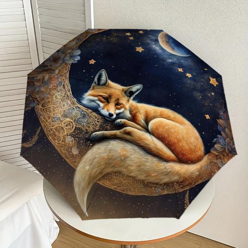 1pc Moonlit Fox Dreamscape Umbrella with Plastic Handle,Suitable for All Seasons Home Travel Outdoor UmbrellaDD467
1pc Moonlit Fox Dreamscape Umbrella with Plastic Handle,Suitable for All Seasons Home Travel Outdoor UmbrellaDD467