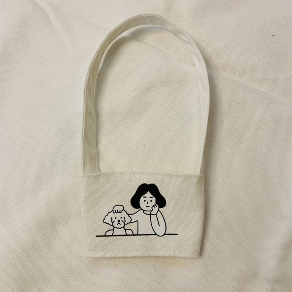 Wrap Bags Insulated Reusable Portable Beverage Cups Holders Coffee Tea Mug Bag Canvas Girl and Dog 2
Wrap Bags Insulated Reusable Portable Beverage Cups Holders Coffee Tea Mug Bag Canvas Girl and Dog 2