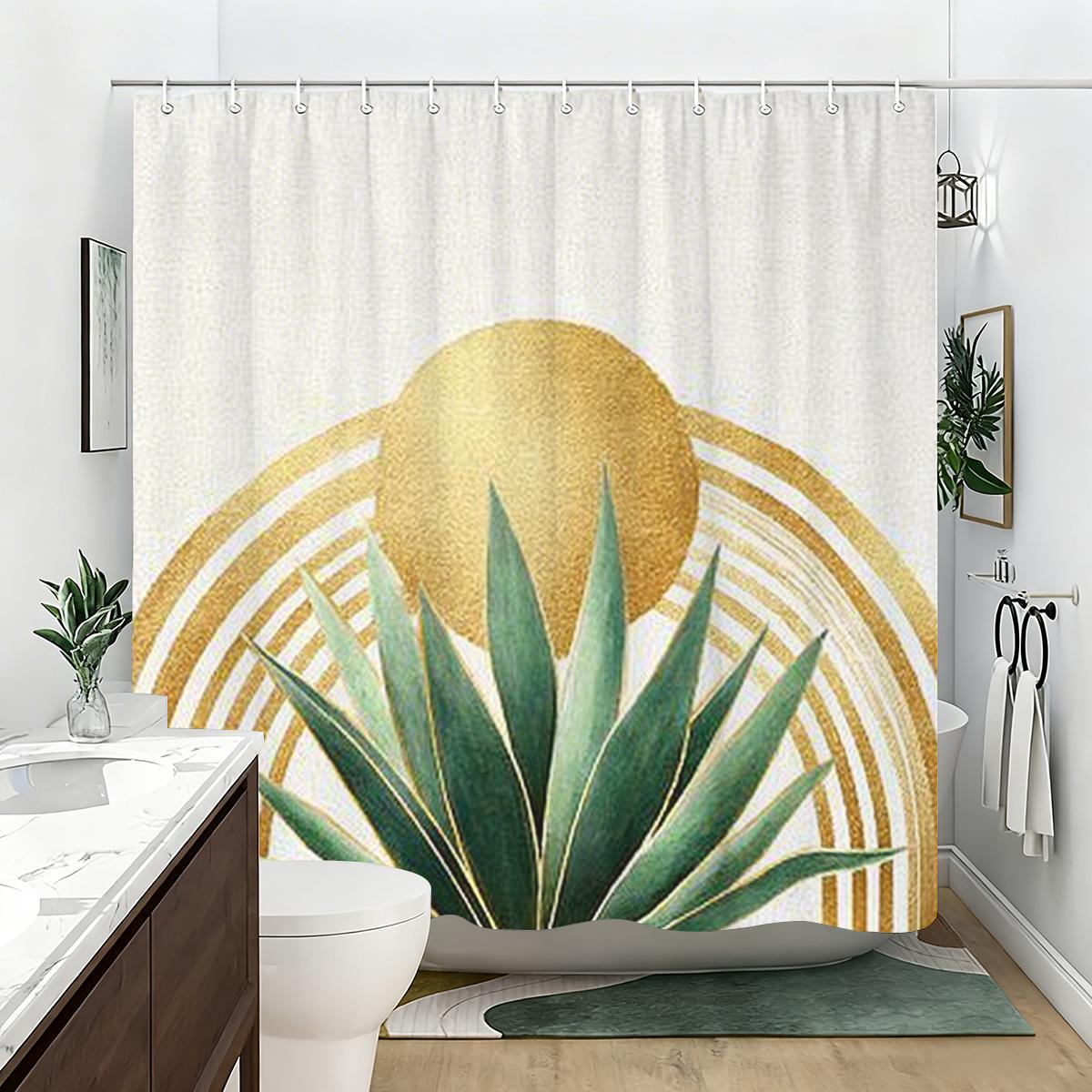 Bohemian Style Tropical Plant & Geometric Print Polyester Shower Curtain - Stylish Bathroom Decorative Curtain W60H190(CM)-1 Pcs
Bohemian Style Tropical Plant & Geometric Print Polyester Shower Curtain - Stylish Bathroom Decorative Curtain W60H190(CM)-1 Pcs