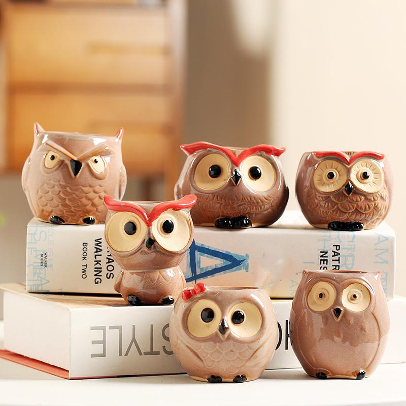 1PC Mini Owl Shape Cactus Plants Ceramic Office Decor Household flowerpot Flower Pot Cute
1PC Mini Owl Shape Cactus Plants Ceramic Office Decor Household flowerpot Flower Pot Cute