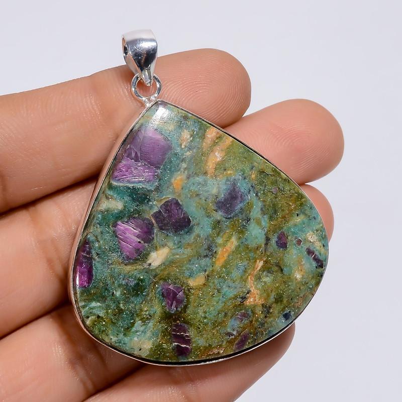 Exclusive Top Grade Qualite 100% Natural Ruby Fuchsite Heart Shape Ethnic Style Handmade Jewelry 925 Steling Silver Pendant 2 WSJ-4945 2
Exclusive Top Grade Qualite 100% Natural Ruby Fuchsite Heart Shape Ethnic Style Handmade Jewelry 925 Steling Silver Pendant 2 WSJ-4945 2