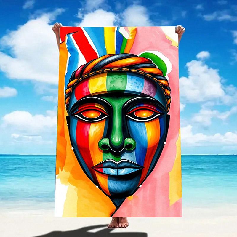 Colorful African Face Beach Towel Design Patterned Sunscreen And Windproof Suitable For Swimming Pool Camping Travel Blanket W40*H60(CM)
Colorful African Face Beach Towel Design Patterned Sunscreen And Windproof Suitable For Swimming Pool Camping Travel Blanket W40*H60(CM)