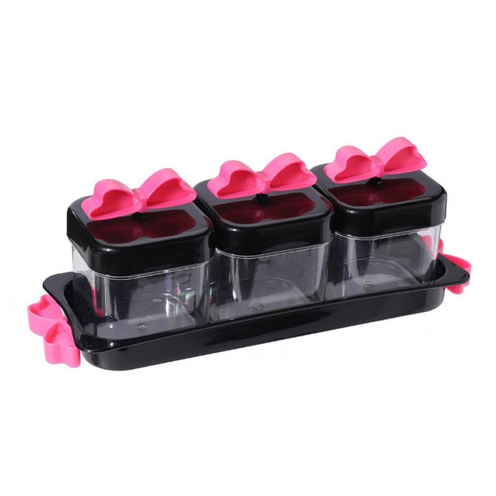 Plastic Salt Storage Box Dustproof Condiment Storage Container Seasoning Jar Kitchen Black-3 Grids
Plastic Salt Storage Box Dustproof Condiment Storage Container Seasoning Jar Kitchen Black-3 Grids