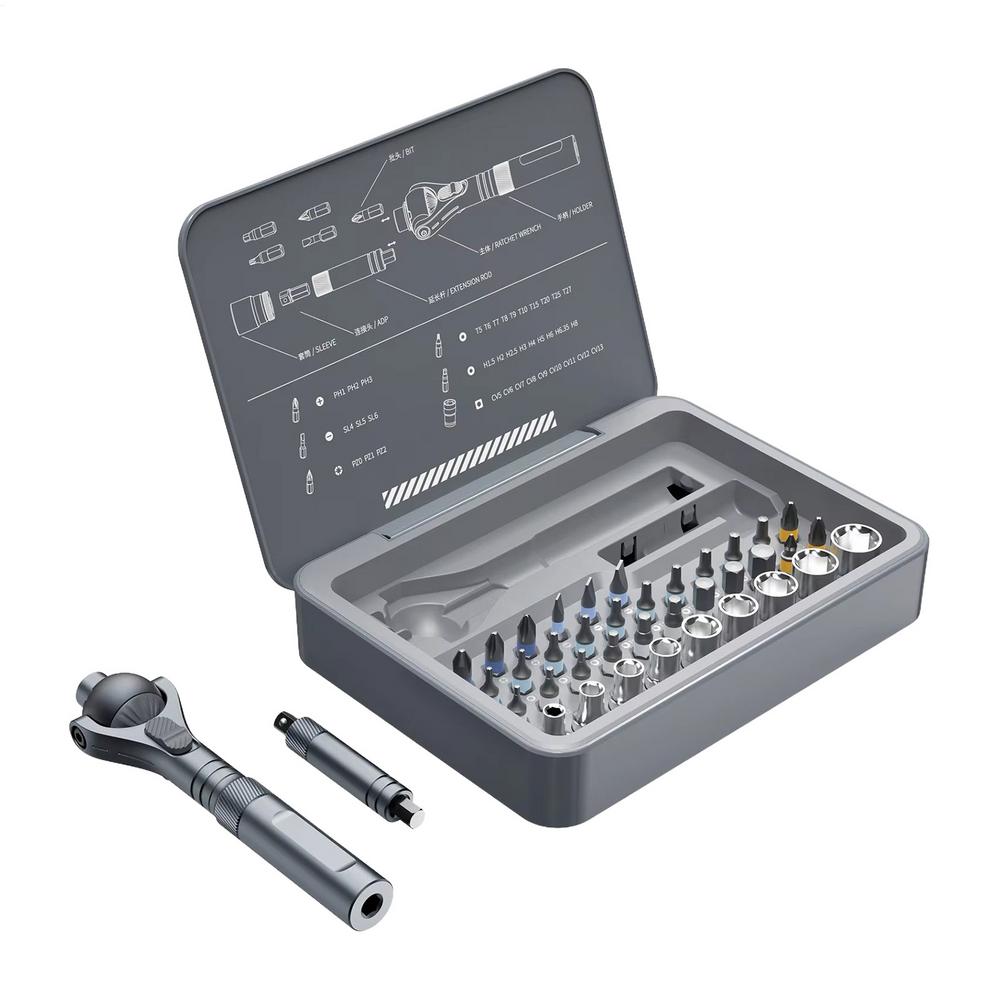 Multi-Function Ratchet Screwdriver Kit Screwdriver And Ratchet Wrench Set Home DIY Various Tasks Maintenance Kit Driver Bit Kit
Multi-Function Ratchet Screwdriver Kit Screwdriver And Ratchet Wrench Set Home DIY Various Tasks Maintenance Kit Driver Bit Kit