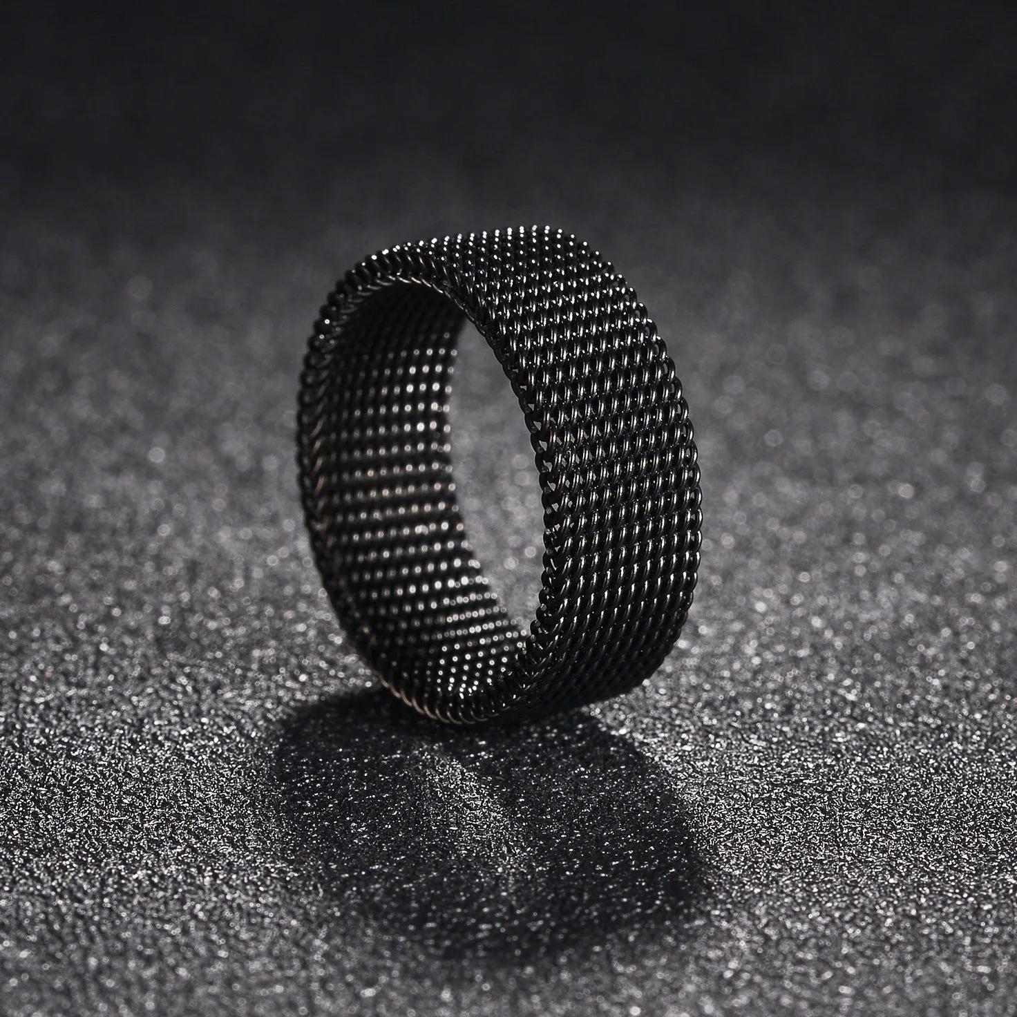 Fashion Elastic Mesh Chain Rings Titanium Stainless Steel Rings For Men Women Wedding Engagement Men Rings Punk Jewelry Gifts 6
Fashion Elastic Mesh Chain Rings Titanium Stainless Steel Rings For Men Women Wedding Engagement Men Rings Punk Jewelry Gifts 6