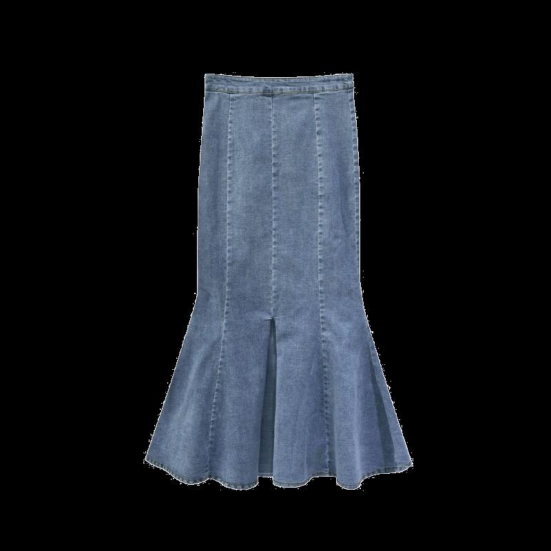 2026 Retro A-Line High-Waisted Denim Fishtail Skirt with Slit for Women XL (115-125 jin)
2026 Retro A-Line High-Waisted Denim Fishtail Skirt with Slit for Women XL (115-125 jin)