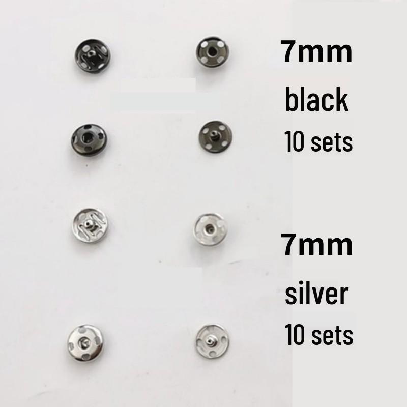 Metal Snap Buttons, 20 Sets - 7mm Hidden Copper Rivet Buttons for Hand Sewing
Metal Snap Buttons, 20 Sets - 7mm Hidden Copper Rivet Buttons for Hand Sewing