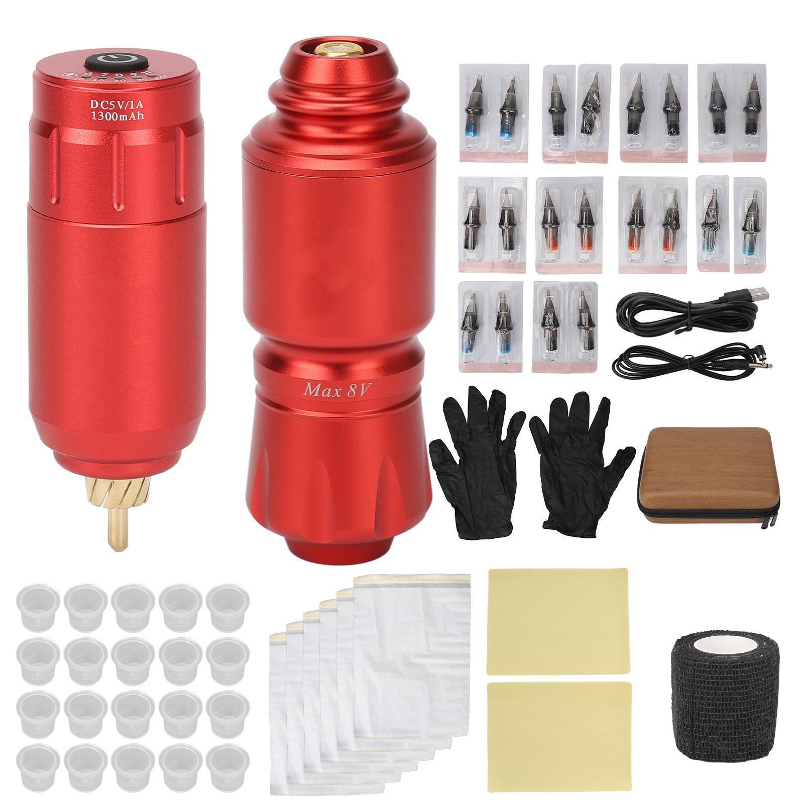 Wireless Rotary Tattoo Pen Kit Rechargeable Cartridge Needles Liner Shader Tattoo Battery Pen Kit чорний
Wireless Rotary Tattoo Pen Kit Rechargeable Cartridge Needles Liner Shader Tattoo Battery Pen Kit чорний
